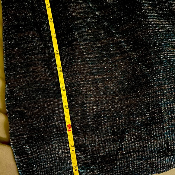 Guess Women’s Beautiful Teal Glitter V-Neck Dress - Picture 6 of 7